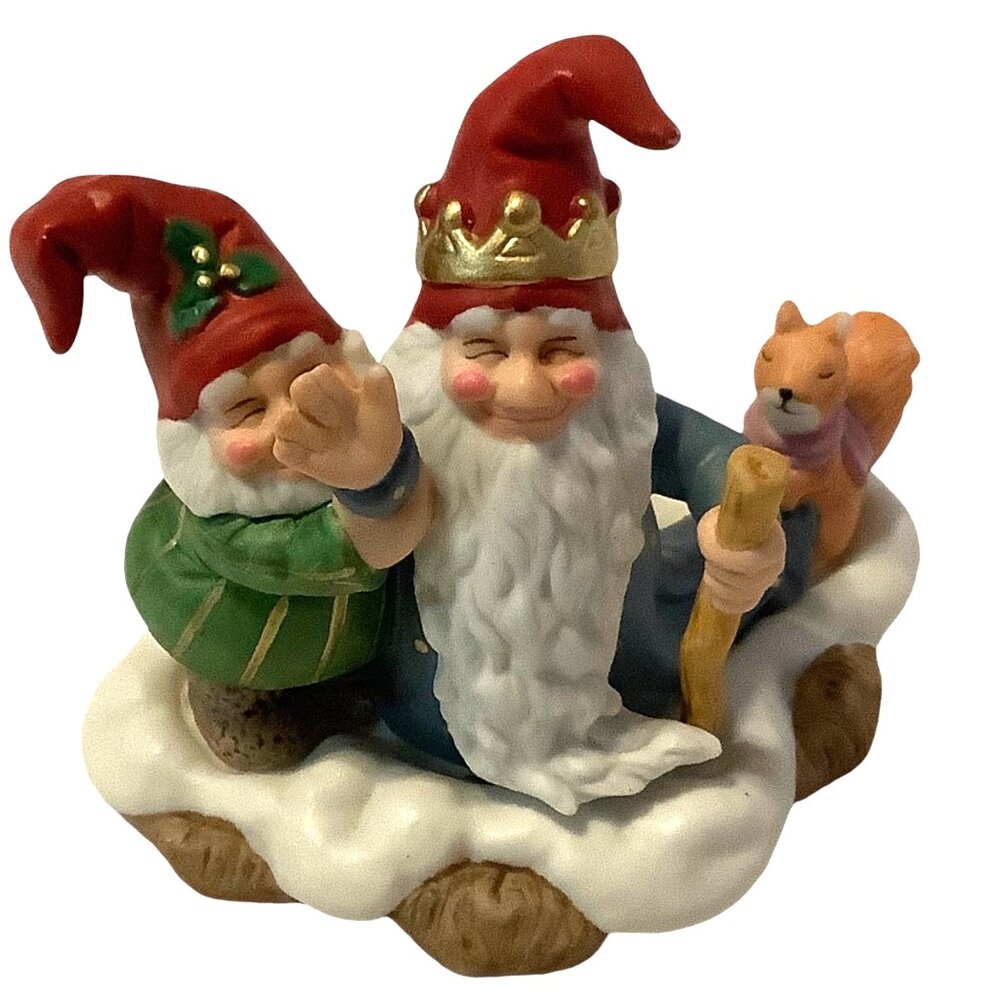 Vtg 1993 Fitz And Floyd Holiday‎ Hamlet Old Royal Elf Figurine Enchanted Forest